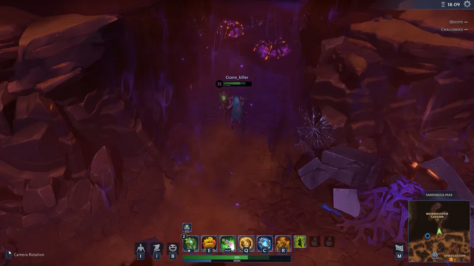 Vaultbreakers expedition through a purple underground cavern